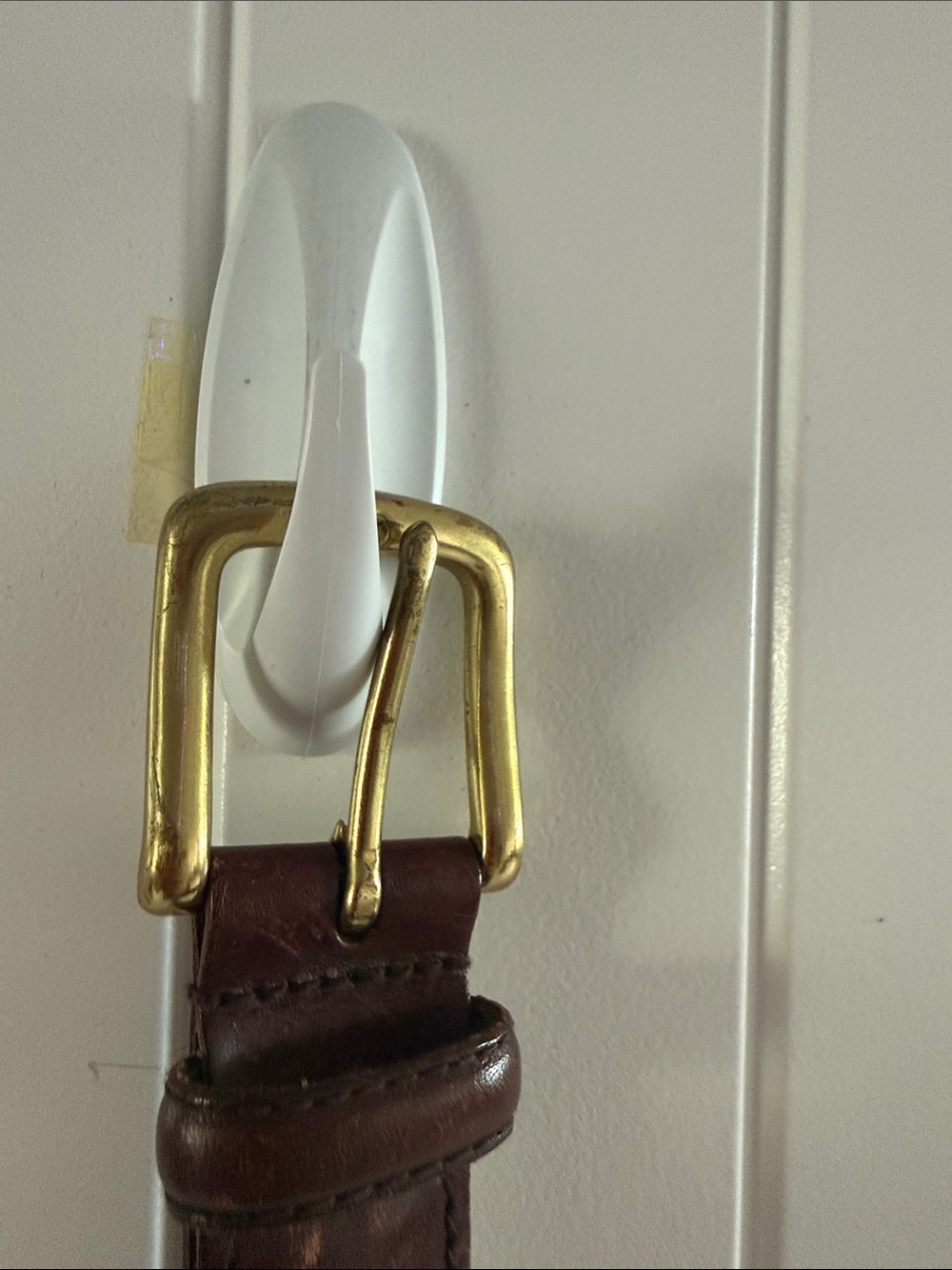 Fossil Braided Leather Belt in Dark Brown with Gold Buckle size 34 - Picture 3 of 4